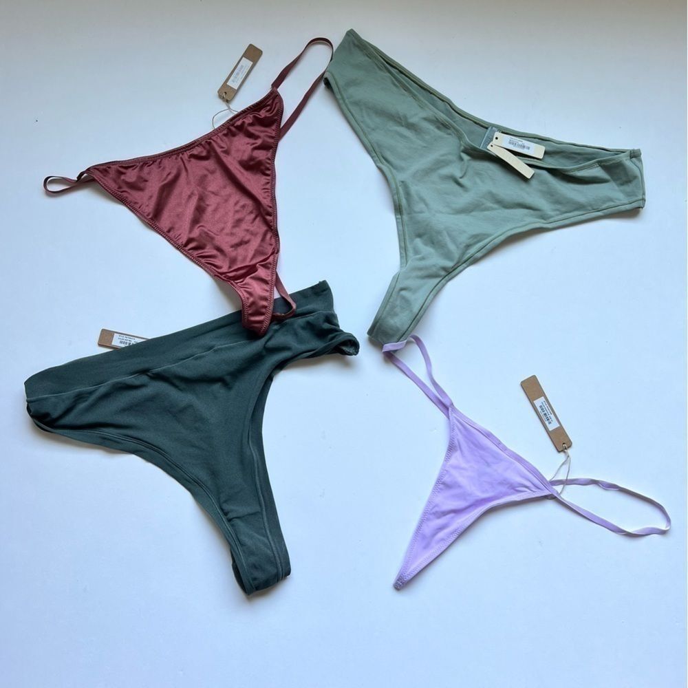 SKIMS Panties Thong Bundle 4X NWT